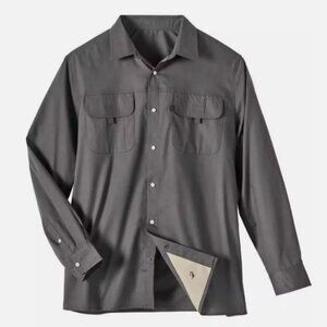 NEW Mens Choose Sz 4X or Medium Casual or Dress Dark Gray Snap Front Shirt